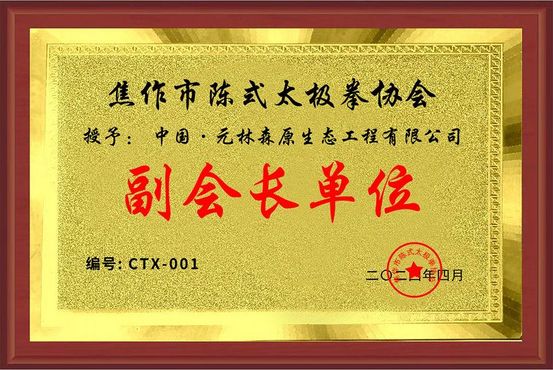 陳式太極拳副會(huì)長單位